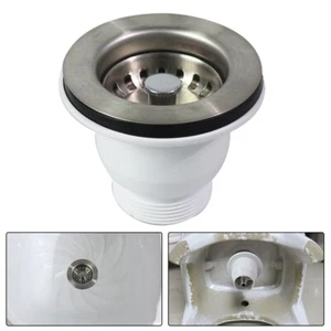 Edelstahl-Sp??lbecken-Mini-K?rbchen-Abfallkit leicht zu reinigen Flansch 85mm - Bild 1 von 12