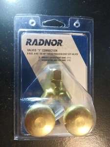 Radnor Valved “Y” Connection 64003917 B-Size Shut-off Valve Fuel Gas Right Hand - Picture 1 of 2