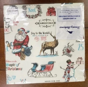 Tommy Bahama White Christmas Theme Luncheon 3-Ply Paper Napkins 40-Count - Picture 1 of 2