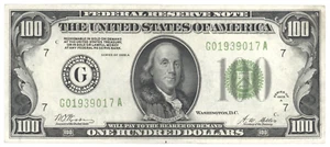 1928-A $100 DOLLAR FEDERAL RESERVE NOTE~CHICAGO,IL ~Mint State - Picture 1 of 2