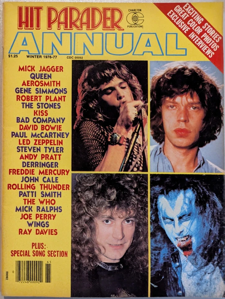 Hit Parader Magazine Annual 1976-1977 Queen, KISS, Led Zeppelin, The Who, Stones - Image 1 of 4