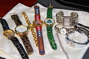 LOT OF WOMENS WATCHES SOME NEED BATTERIES SELL,REPAIR OR PARTS - Picture 1 of 13