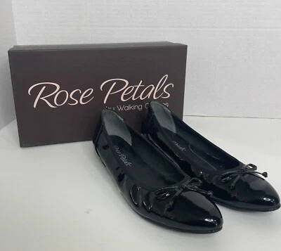 Walking Cradles Brooke Black Patent Low Heel Pump with Bow Detail Women Sz 6 W - Image 1 of 4