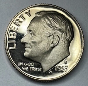 1983-S Roosevelt Dime 10cent PROOF from US Mint Proof Set. - Picture 1 of 7