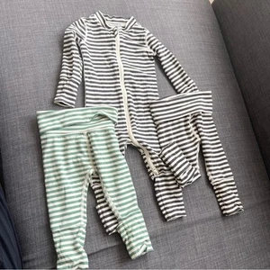 Hanna Andersson 3 Piezas Bebé Ropa Conjunto de Body y Pantalones Talla 0-3 m - Imagen 1 de 9