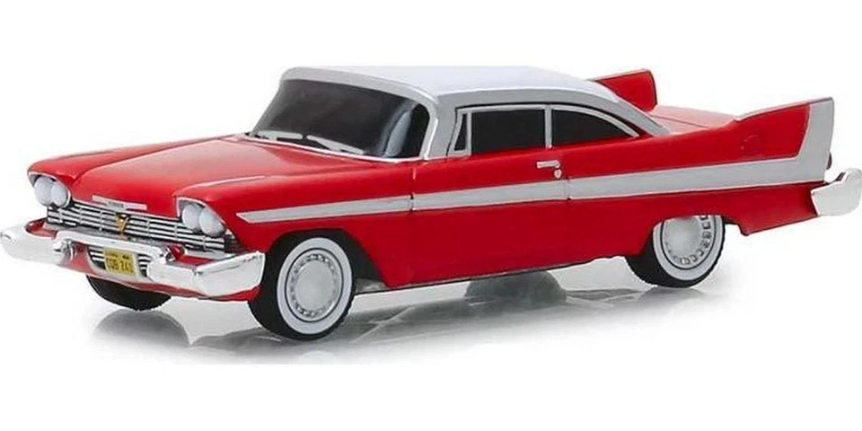 1/64 Greenlight Christine 1958 Plymouth Fury Evil Version Diecast Red 44840B