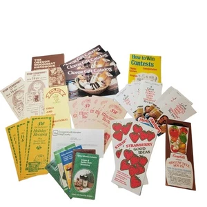 Lote de 38 folletos de recetas de libros de cocina aleatorios de colección dobles efímeros - Imagen 1 de 5
