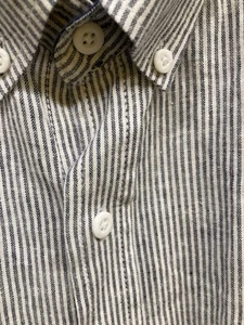 Onia Shirt Mens XL Blue Striped Button Up Linen Blend Classic Stretch - Picture 1 of 5