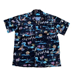Billionaire Boys Club Hemd Herren Größe L Ice Cream Hawaiian Style AOP Knopfleiste - Bild 1 von 11