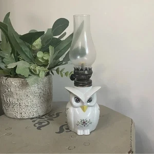 Vintage Ceramic Mini Owl Oil Lamp - Picture 1 of 3