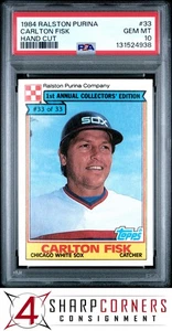 1984 RALSTON PURINA HAND CUT #33 CARLTON FISK HOF PSA 10 - Picture 1 of 2
