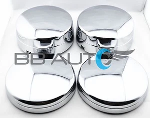 CHROME WHEEL CENTER HUB CAPS SET OF 4 FOR 2003-2017 DODGE RAM 3500 1-TON DUALLY  - Picture 1 of 6