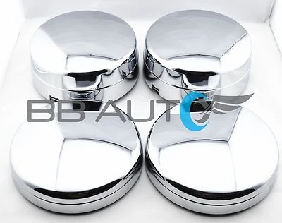 CHROME WHEEL CENTER HUB CAPS SET OF 4 FOR 2003-2017 DODGE RAM 3500 1-TON DUALLY  - Image 1 of 4