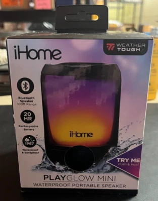 iHome, Altavoz Portátil Bluetooth Impermeable con Luz Cambiante de Color iBT800BOL Foto 1 de 4