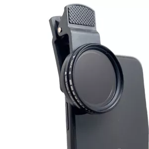 37mm Cellphone Camera Lens Variable ND filter Neutral Density ND2-ND400 Clip-On - Picture 1 of 10