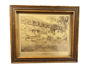 Antiker geschnitzter floraler Holzrahmen aus der viktorianischen Periode & frühes New Hampshire Foto - Bild 1 von 17