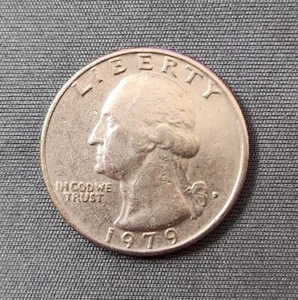 1979 D Washington Quarter Error Filled Mint Mark VF - Picture 1 of 3