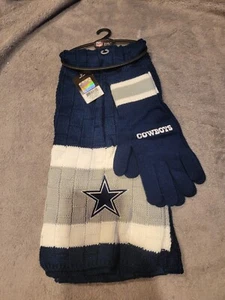NEW Dallas Cowboys Unisex Knit Scarf and Glove Holiday Gift Set - Picture 1 of 5