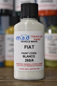 Fiat 268/A Bianco Bossa Nova Touch Up Kit Repair Kit Paint With Brush Scratch - Picture 1 of 8