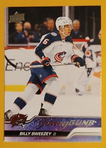 BILLY SWEEZEY 2023-24 UPPER DECK YOUNG GUNS ROOKIE #487 BLUE JACKETS NM-MT A2 - Bild 1 von 2