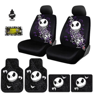 For Mercedes New 10 PC Nightmare Before Christmas Car Seat Covers Floor Mats Set - Picture 1 of 9