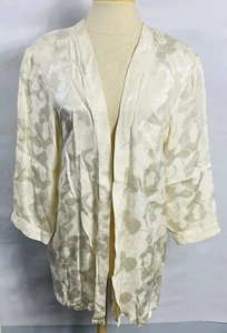 Women Sexy Silk Blend Short Nightgown Ivory Size S/M - Bild 1 von 3