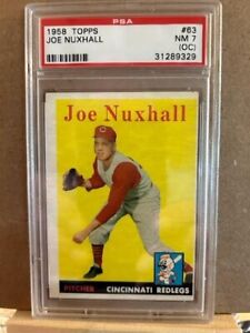 1958 Topps Joe Nuxhall #63 *Reds* PSA 7 NM