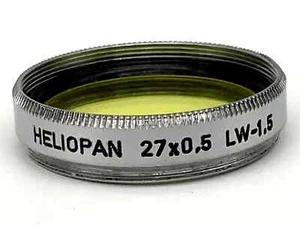 Heliopan Color Screen 27x0,5 LW-1,5 Yellow-Green 27mm Circular M27 - Picture 1 of 1