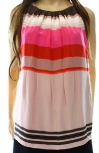 CLASSIQUES ENTIER $169 Womens PINK MULTI COLOR Print BLOUSE SHIRT TOP SZ XS NWT - Picture 1 of 2
