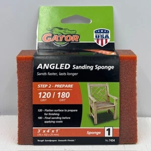 Esponja de lijado en ángulo de doble grano Gator 120/180 paso 2 - Preparar 3" x 4" x 1" - Imagen 1 de 4