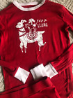 GAP KIDS Girls Christmas pj&#39;s pajams size 12 Fa La La LLAMA Red/White