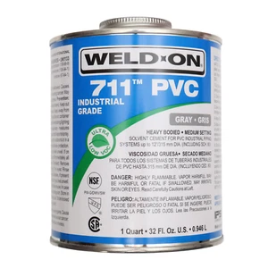 1 Quart 32 Fl. Oz. U.S. 0.946 L Weld-On 711 Industrial Grade PVC Solvent Cement - Picture 1 of 4