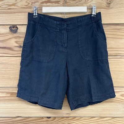 Pantalones Cortos J Jill 4 Bermudas 100% Lino Bolsillos Cintura Elásticos Playa Lagenlook B163 Foto 1 de 4