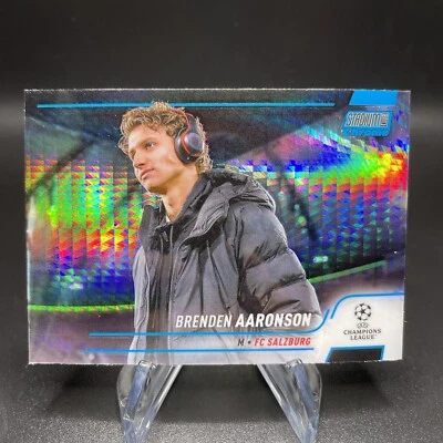 Brenden Aaronson 2022 Topps Stadium Club Chrome Blue Prism Refractor #15 - Image 1 of 4