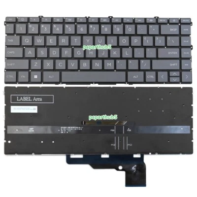 New HP Envy 15-FE 15-FE0013DX 15-FH 15-FH0013DX TPN-C165 Keyboard US Backlit - Image 1 of 3