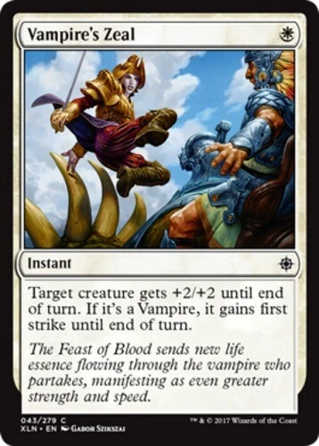 4 Vampire's Zeal ~ Near Mint Ixalan 4x x4 Playset MTG Magic UltimateMTG White Ca - Image 1 of 1
