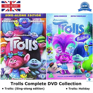 TROLLS Complete Collection Sing-Along Edition / Trolls: Holiday SEALED UK R2 DVD - Picture 1 of 13