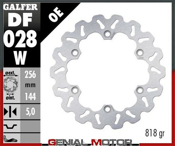 Galfer Rear Brake Disc WAVE FIXED 256x5mm HONDA CBR 1000 F DUAL 1993>1999 - Imagem 1 de 1