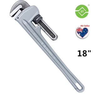 TWO Aluminum Heavy Duty Pipe Wrench (stillson) 18" Monkey Plumbing stilson Tool - Picture 1 of 11