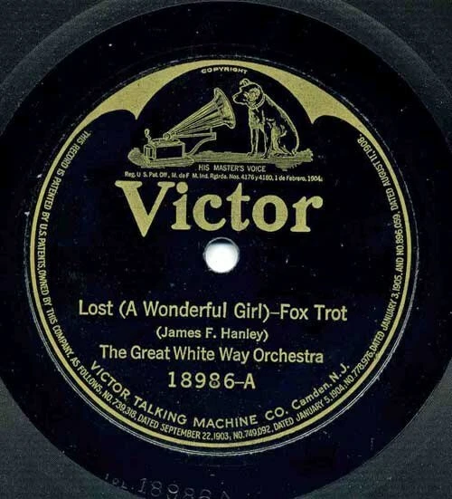 Lost  / Where The Bamboo Babies Grow - Great White Way Orch/ Virginians  78 RPM - Image 1 of 1