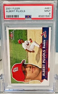 2001 Albert Pujols Fleer Tradition Rookie Karte #451 RC PSA 9 NEUWERTIG - Bild 1 von 2