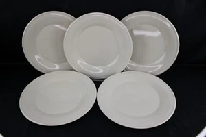 New Lenox Dimension Ivory Set 5 Luncheon Plates 9 3/8" A - Picture 1 of 4