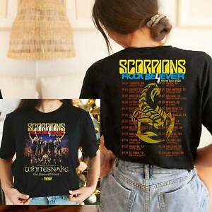 Scorpions Rock Believer World Tour 2022 2 Sided Shirt - Whitesnake Rock S-3XL