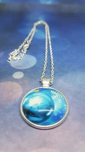 Christmas Pendant Picture, Blue Bauble Necllace And Pendant - Picture 1 of 5