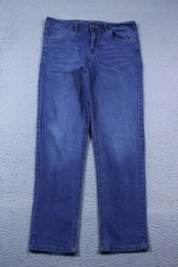 Steves Jeans Boys 16 Blue Mid Rise Straight Medium Wash Stretch Denim 30x28 - Picture 1 of 11