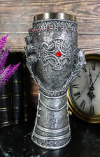 Medieval Knight Of Chivalry Gauntlet 9.5"H 8oz Wine Drink Goblet Chalice Cup