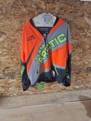 Jaqueta masculina Arctic Cat média alta na pista casaco de corrida snowmobile laranja concha - Imagem 1 de 4