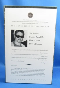Signiert versiegelt Tom Robbins Fierce Invalids Home Hot Climates Franklin Bibliothek - Bild 1 von 4