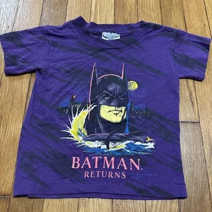 Vintage 90s DC Comics Batman T-Shirt Size 4 All Over Print USA Made SSI 1991 - Picture 1 of 6