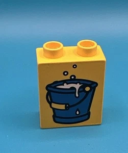 Lego Duplo AMARILLO 1X2X2 CON CUBO DE AGUA PATRÓN CIUDAD PIEZA 4066pb038 - Imagen 1 de 4